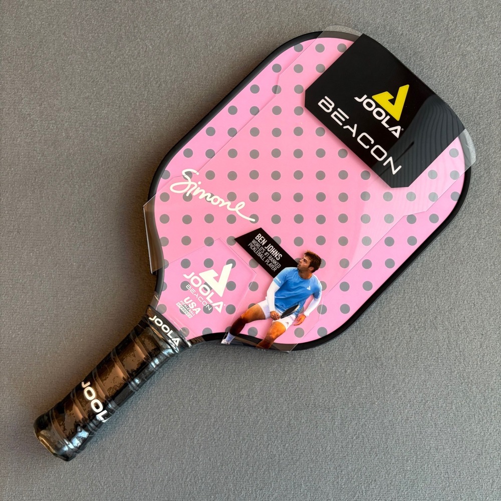 JOOLA Beacon Pickleball Paddle Simone Jardim Pink Polka Dot 10mm NWT